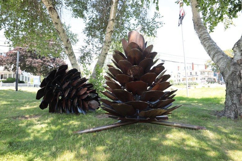 Freeport sculptures pay homage to Maine’s state flower — the pinecone