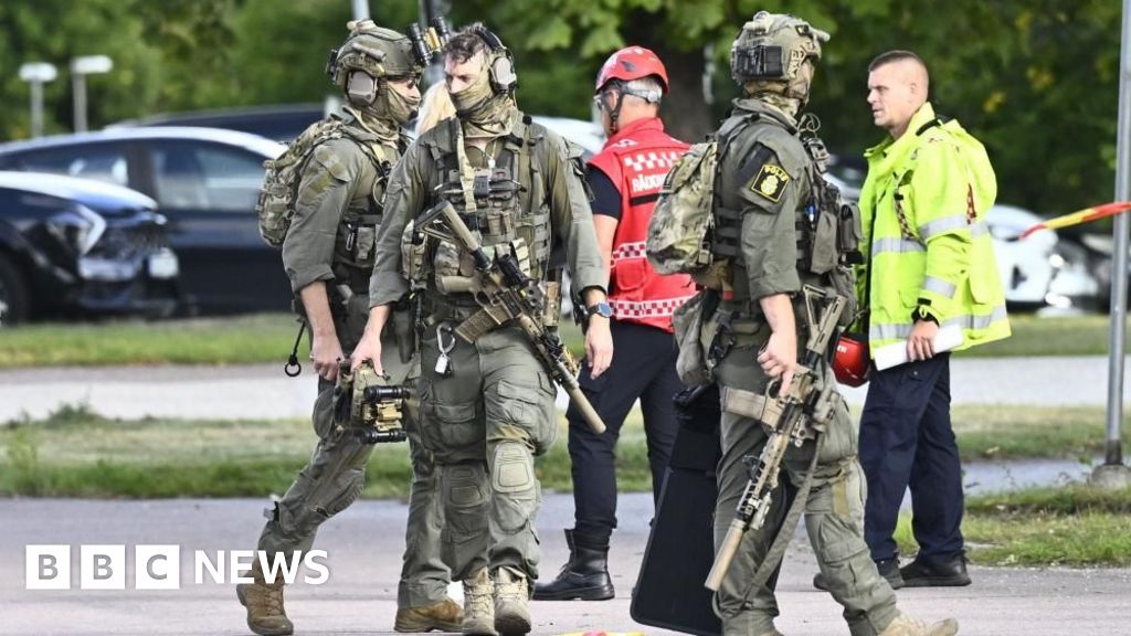 Two seriously injured after sword attack at Swedish school - BBC