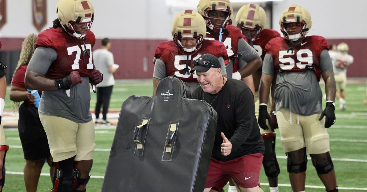 FSU's offensive line, which has 'high potential' according to Mike Norvell, providing positive early returns