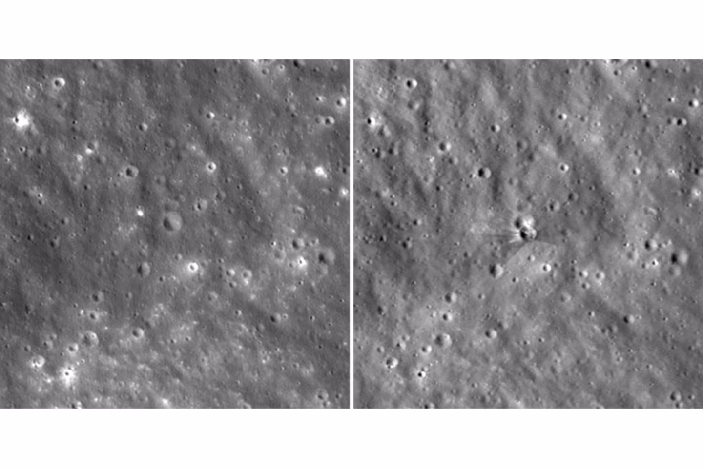 NASA images show SpaceX crash site on the moon
