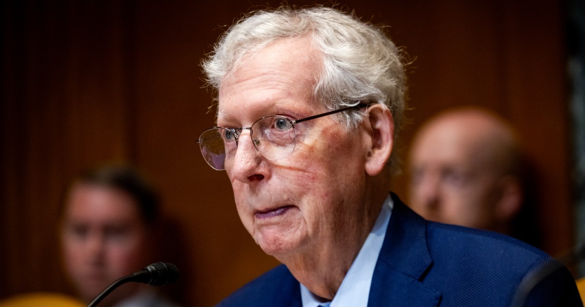 Sen. Mitch McConnell discharged from rehab center following hospitalization in mid-June