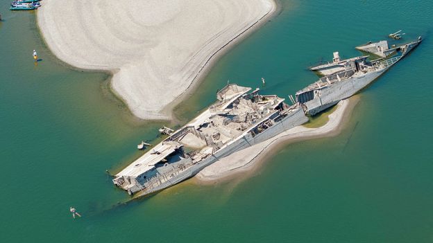 The Nazi shipwrecks emerging from the Danube