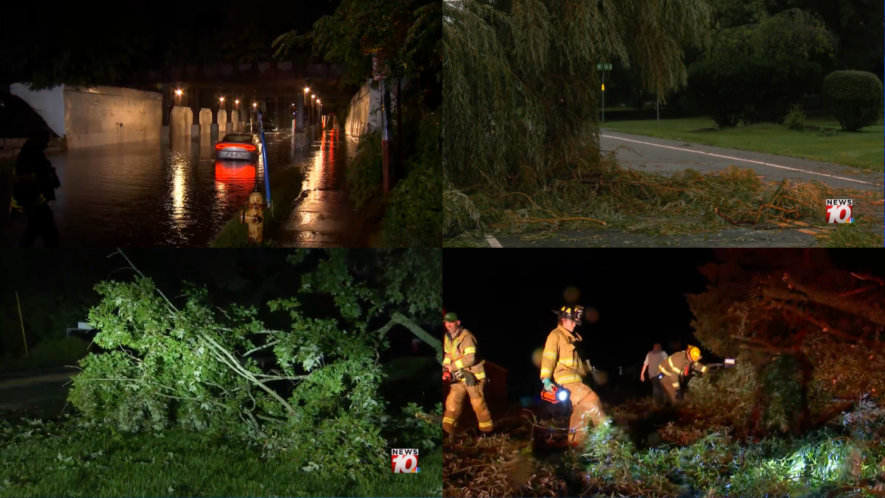 Storm damage on Thursday