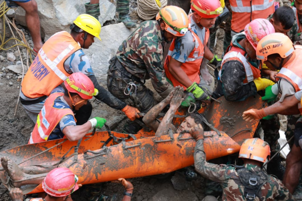 2 trapped workers rescued from tunnel 9 days after Nepal floods