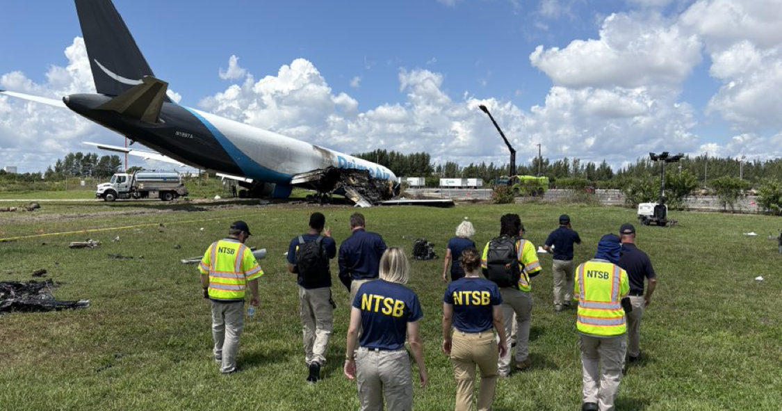 Amazon cargo plane crash victims were in vehicles that were hit, NTSB says