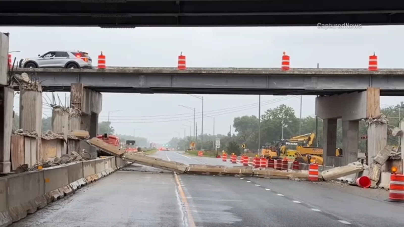 Chicago-area traffic: Concrete barriers collapse on Route 53, shut down Palatine Road in Palatine, state police say