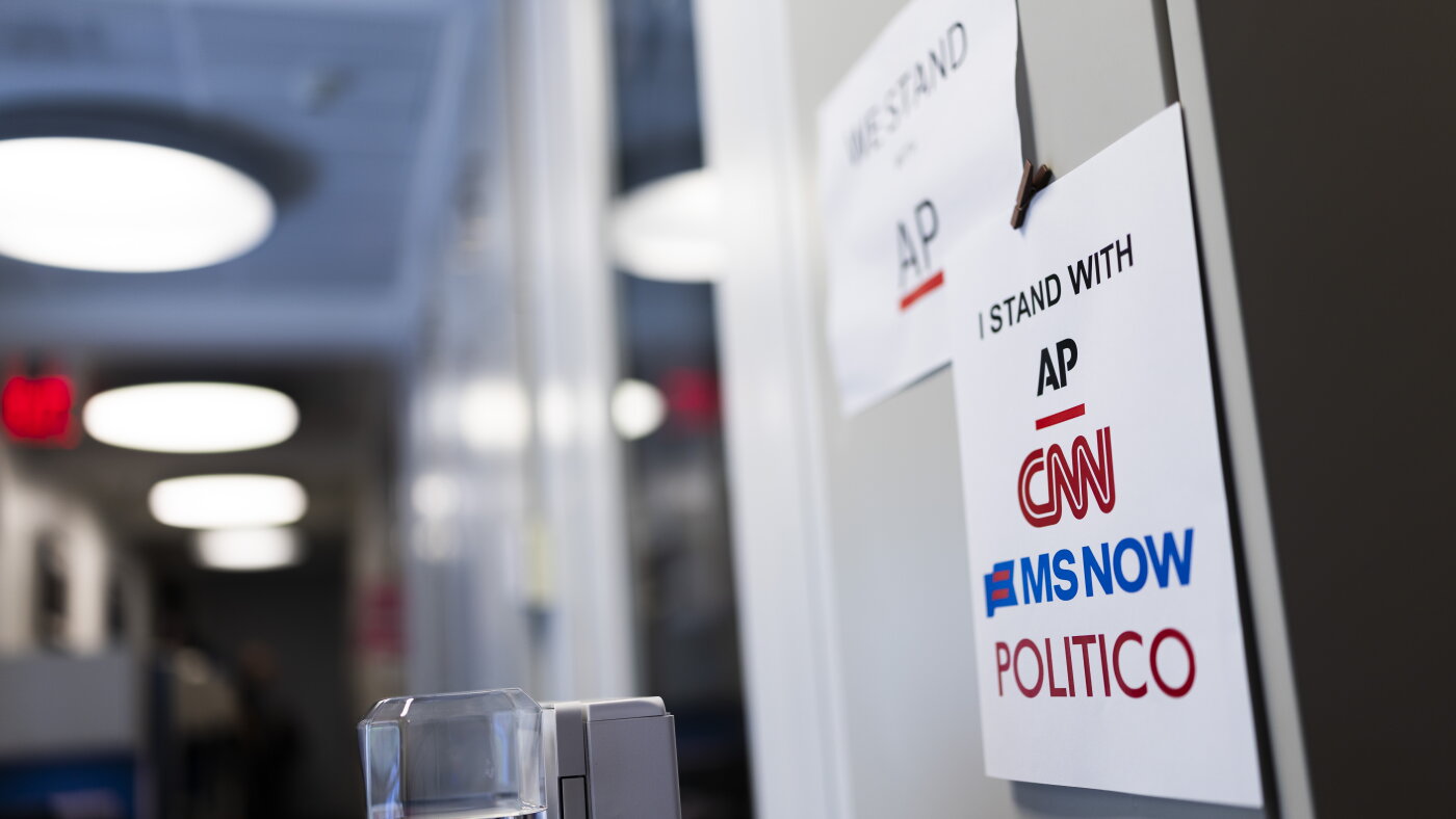 DOJ defends White House media ban, urges court to reject lawsuit : NPR