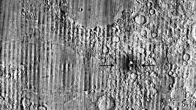 Lunar orbiter spots ‘once in a lifetime’ new crater