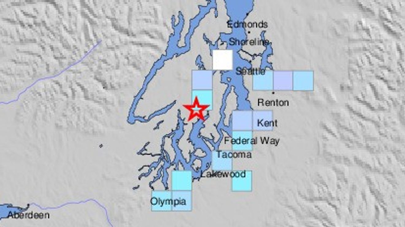 Magnitude 4.2 quake hits Puget Sound area centered west-northwest of Gig Harbor