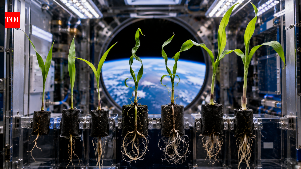 Nasa scientists grew corn seeds in space and found that microgravity changed how the seedlings’ roots and shoots grew |