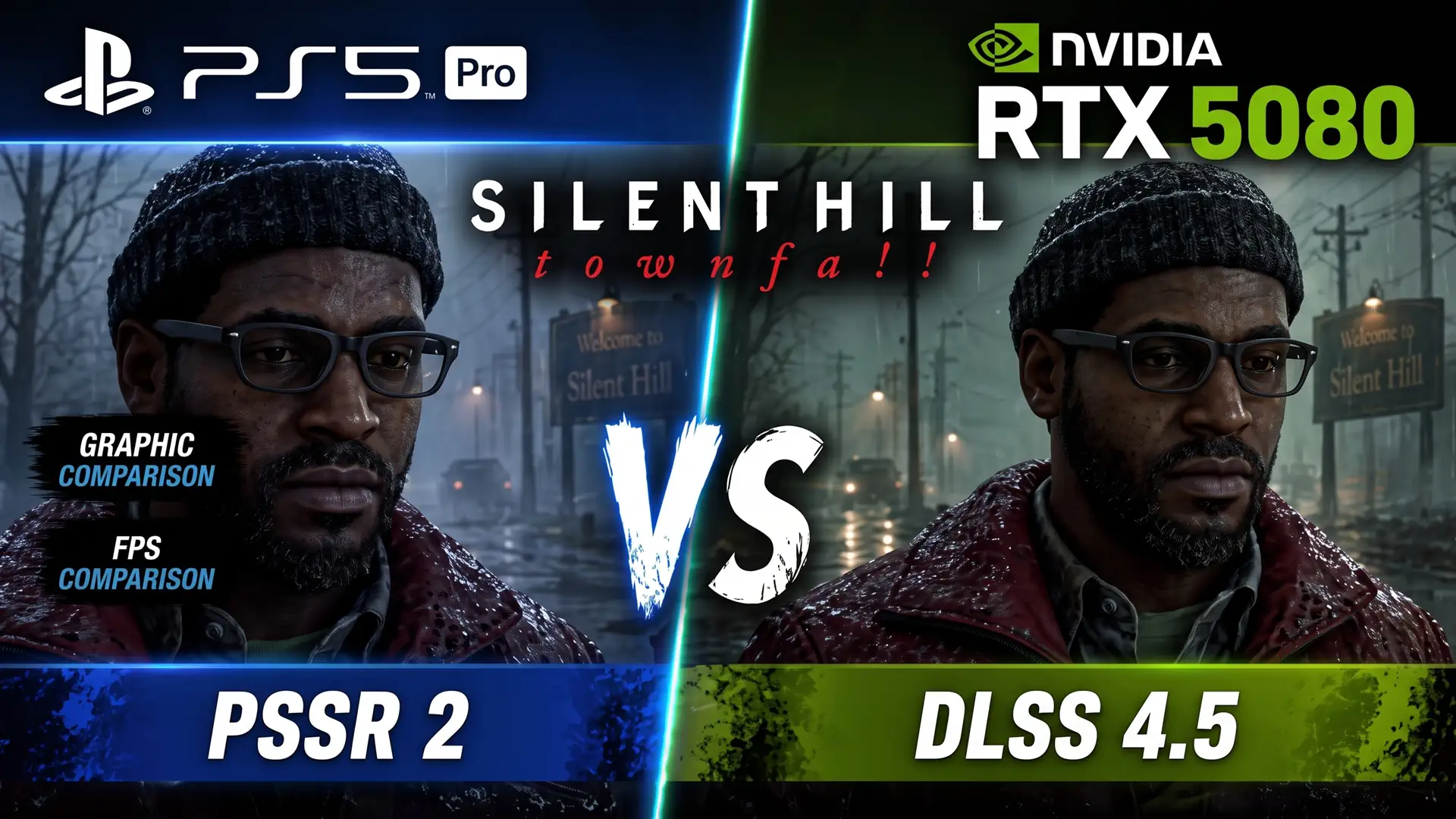 Silent Hill: Townfall compared on RTX 5080 and PS5 Pro with DLSS 4.5 and PSSR 2 in 4K