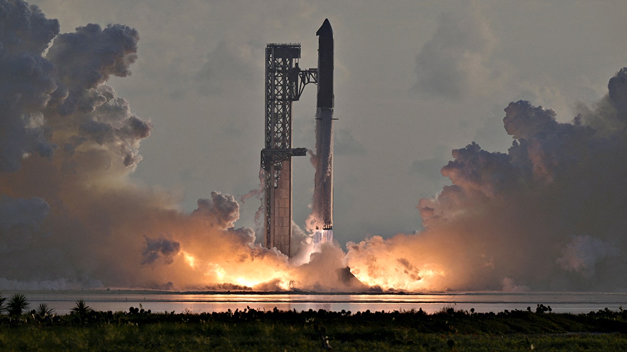 SpaceX Starship launches on first orbital test flight with Starlink