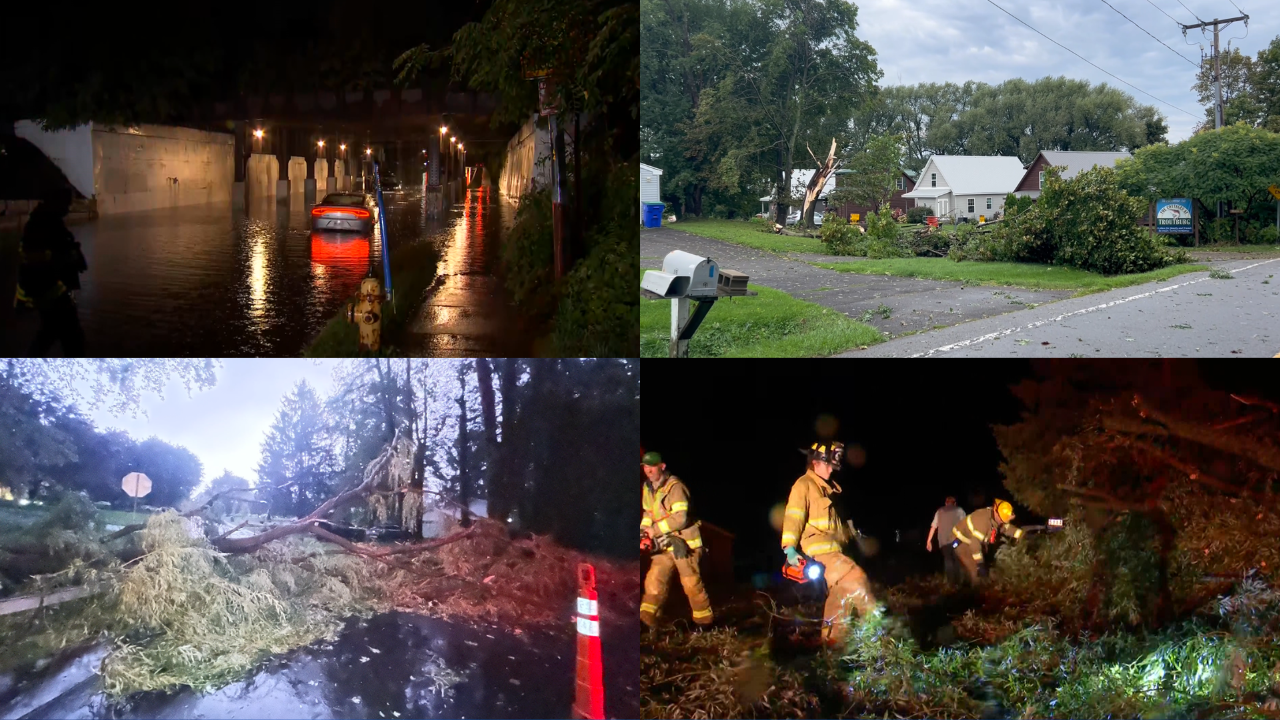 Storm damage on Thursday