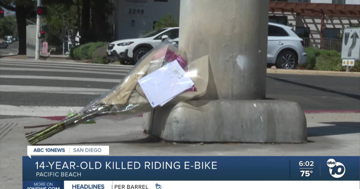 Teen killed in Pacific Beach e-bike crash Saturday night