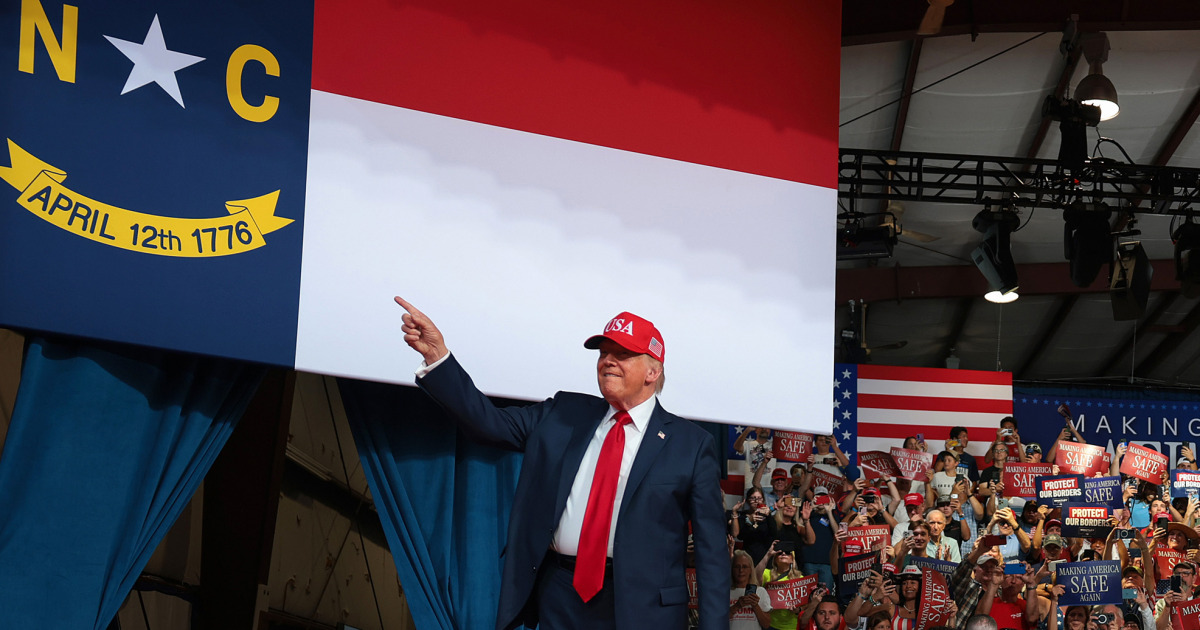 Trump bashes Democrats on crime in campaigning for Michael Whatley in North Carolina
