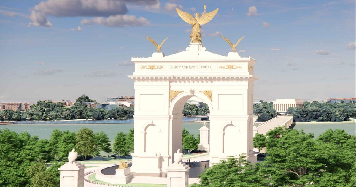 Trump says he agreed to convert triumphal arch into "top grade Military Complex"