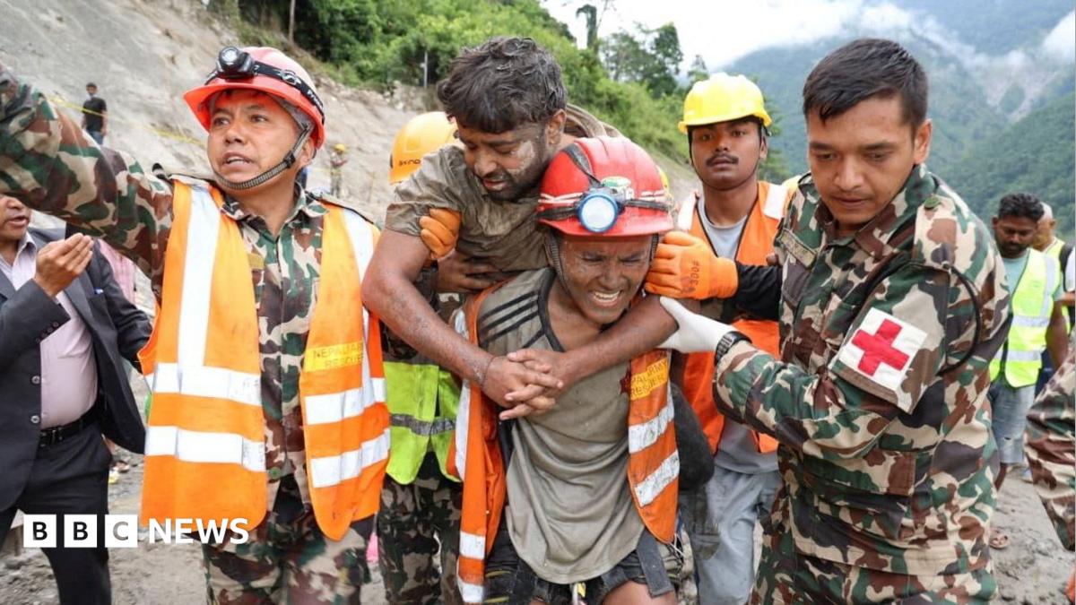 Two people rescued from Nepal hydropower tunnel more than a week after flash flood