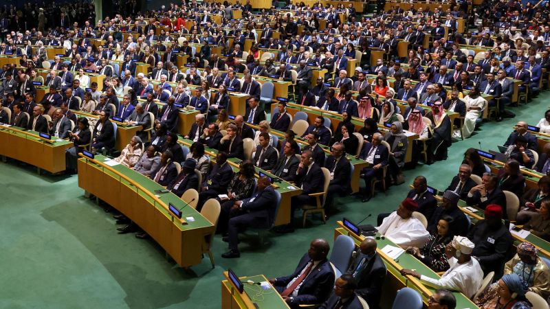 UN live: Iran’s president says ‘we will never bow our head’ to Trump in defiant UN speech