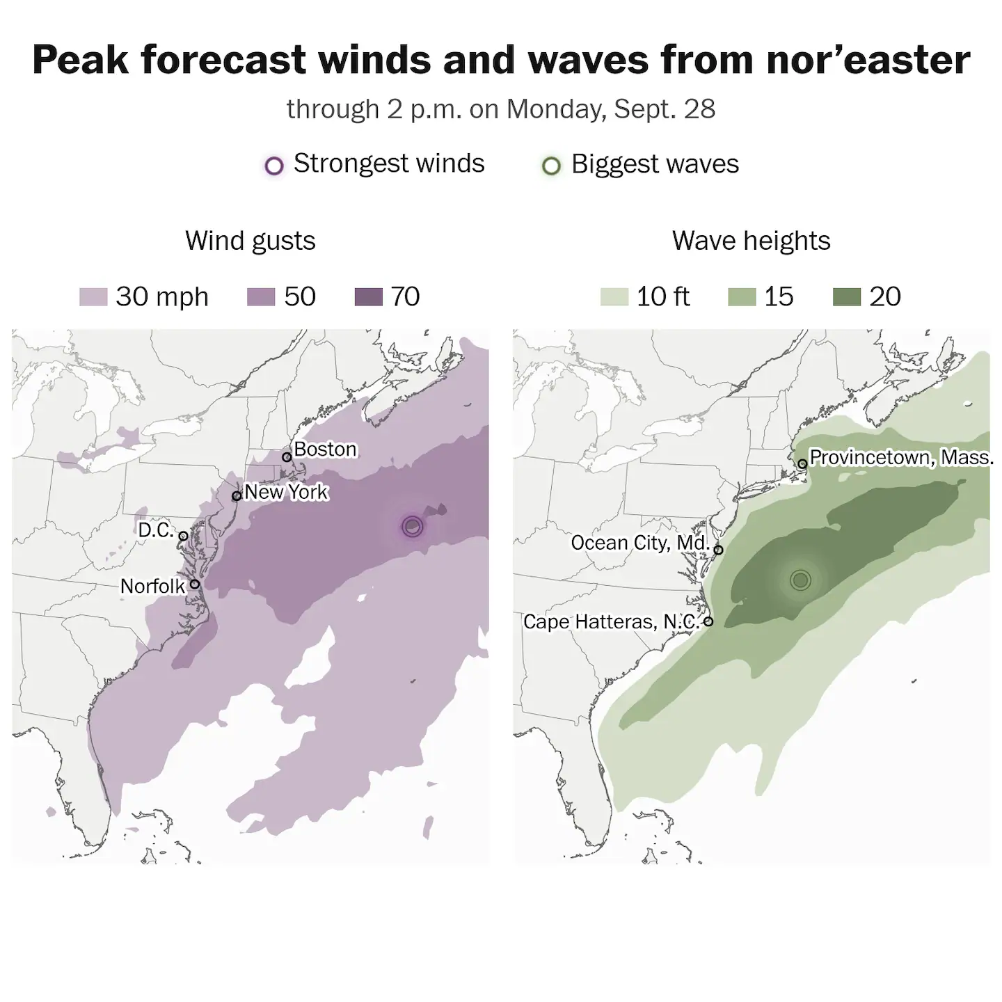 Where a powerful nor’easter could hit hardest this weekend