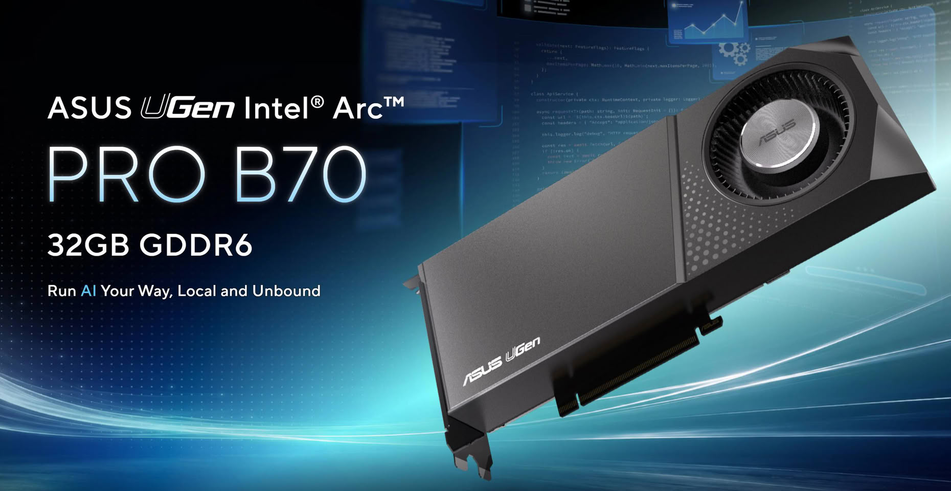 ASUS Makes Its First Intel Arc Card, a 32 GB Arc Pro B70 Under the UGen AI Brand
