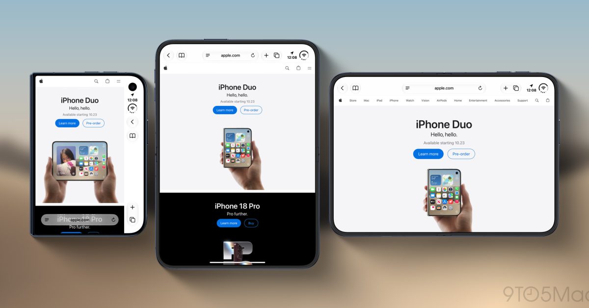 Apple exploring fix for Safari’s cramped layout on the iPhone Duo’s outer display