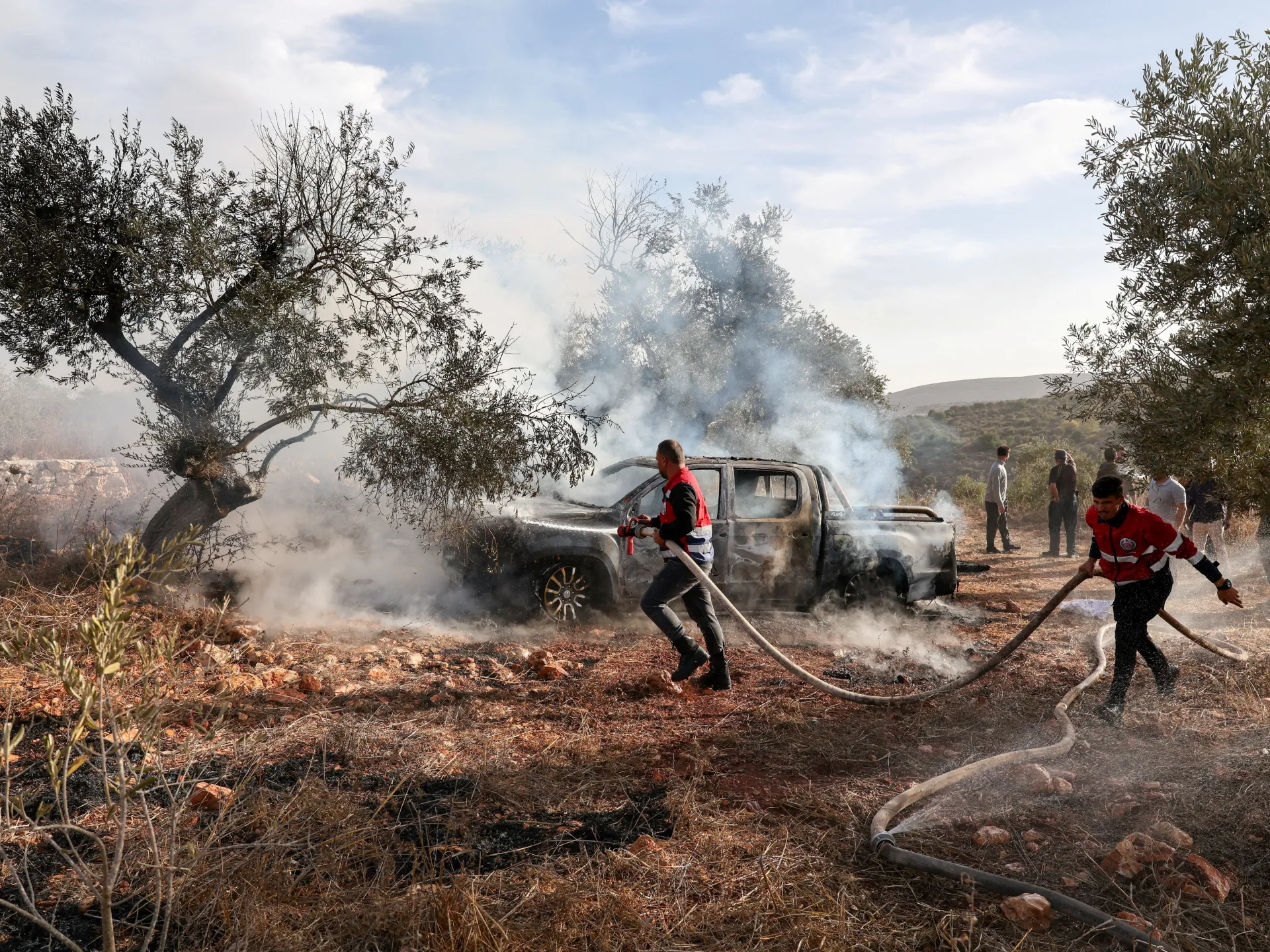 Child, four women among Palestinians injured in West Bank pogroms | Israel-Palestine conflict News