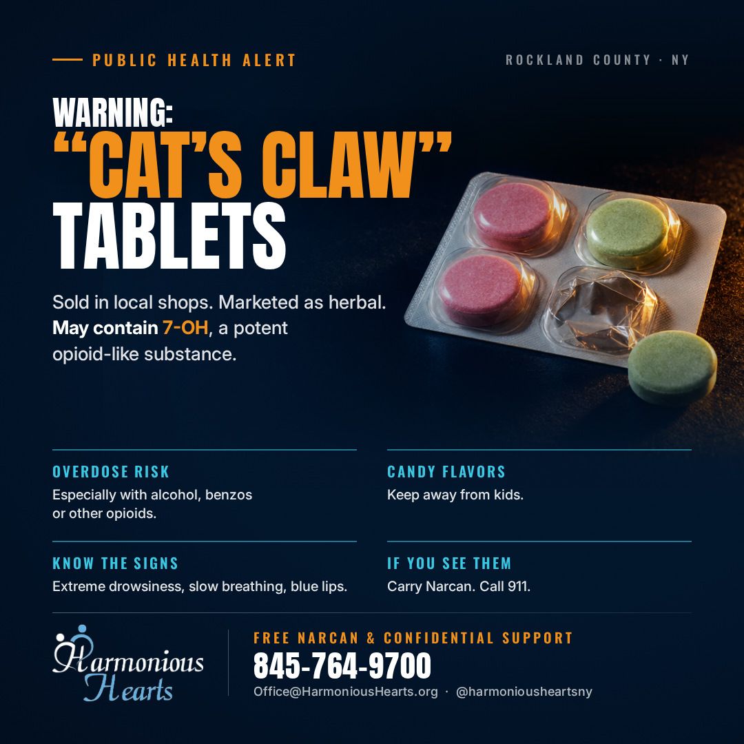 Harmonious Hearts Issues Public Health Alert Over Dangerous “Cat’s Claw” Tablets Sold in Rockland County
