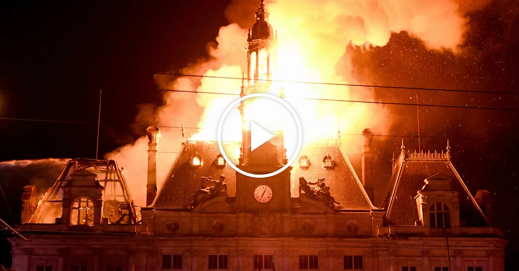 Limoges Residents Grieve City Hall Damage After Protests in France