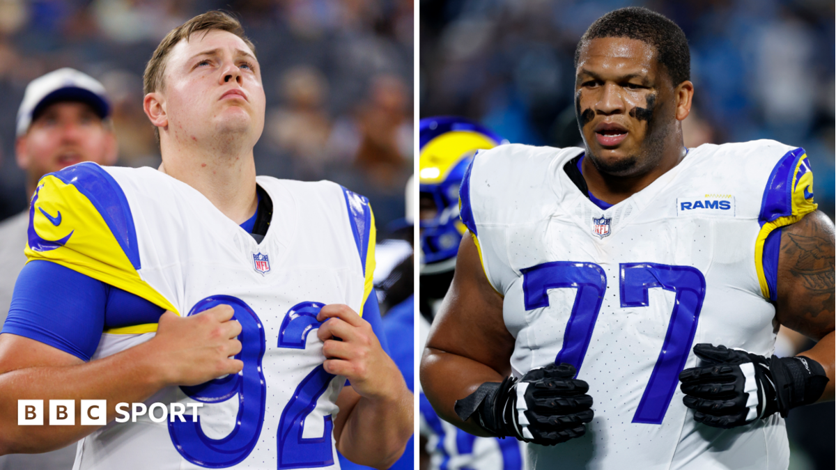NFL: LA Rams' Alaric Jackson given ban for punching opponent while kicker Harrison Mevis is released.