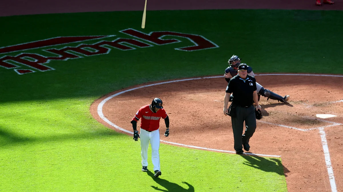 Petey Halpin plays hero with go-ahead homer, epic bat flip in Guardians' Game 3 ALCS victory over Rays