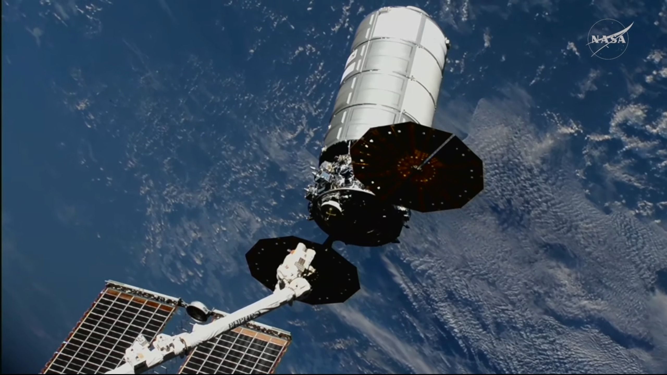 Private Cygnus XL cargo spacecraft departs the International Space Station after 6-month stay (video)